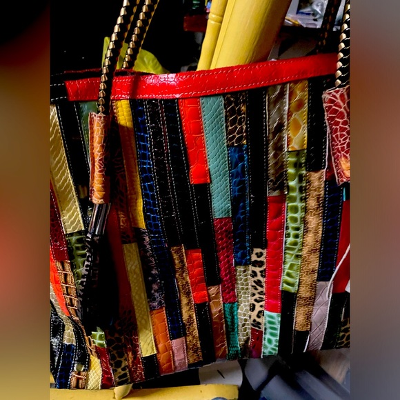 Millie's International Handbags - Multicolor Patchwork Shoulder Bag